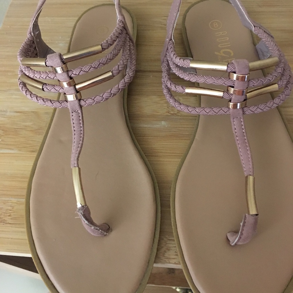 Stylish pink sandals size 8